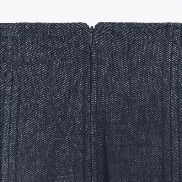 ZARA WOMAN COLLECTION WIDE LEG ULTRA HIGH-WAISTED JEANS - Picture 15 of 16